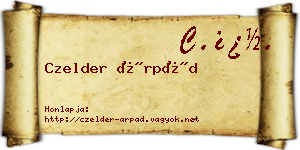 Czelder Árpád névjegykártya